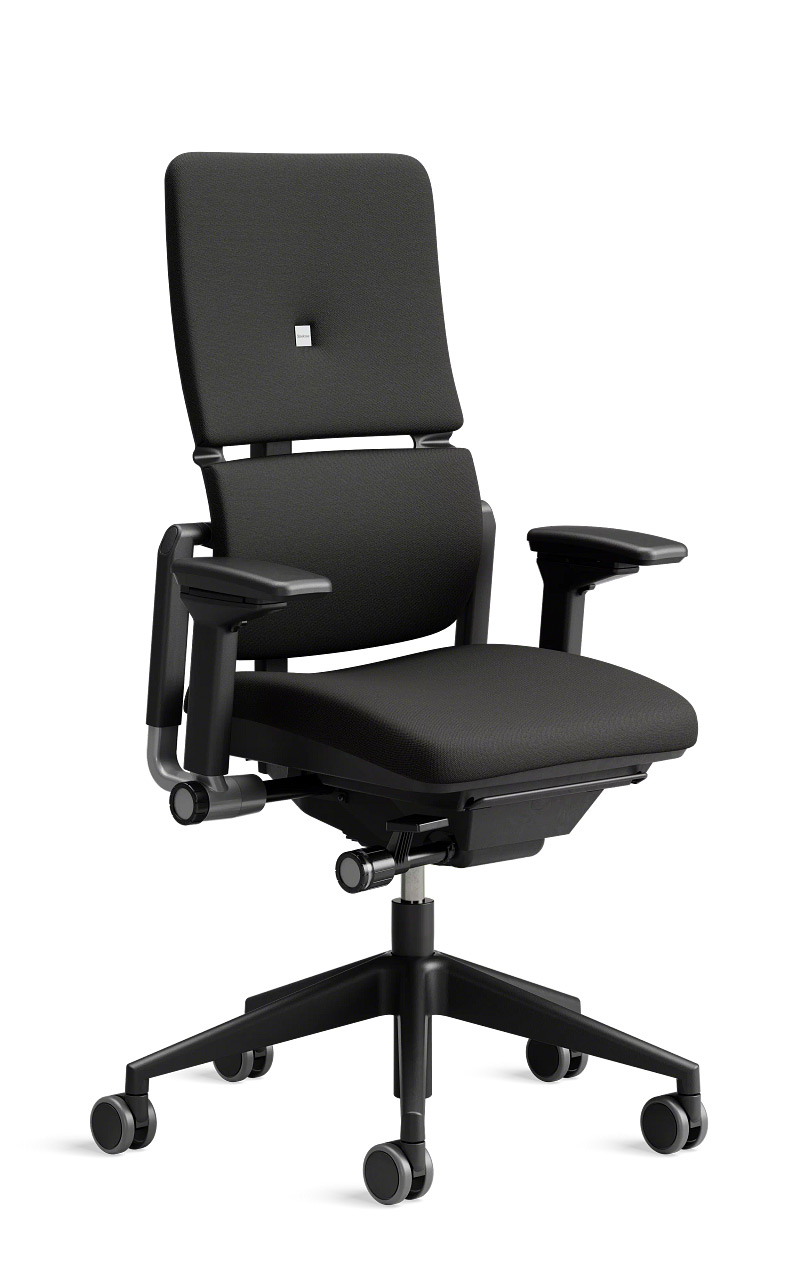 Schwarzer Buerostuhl Please von Steelcase in Modellvariante Standard bei LHL im Onlineshop kaufen - Sideview