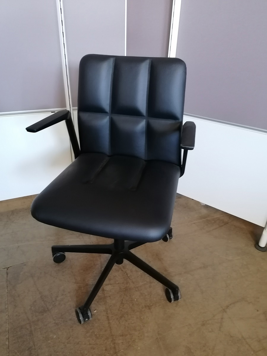 LHL Onlineshop - Abverkaufsmöbel - Walter Knoll Leder Bürostuhl schwarz