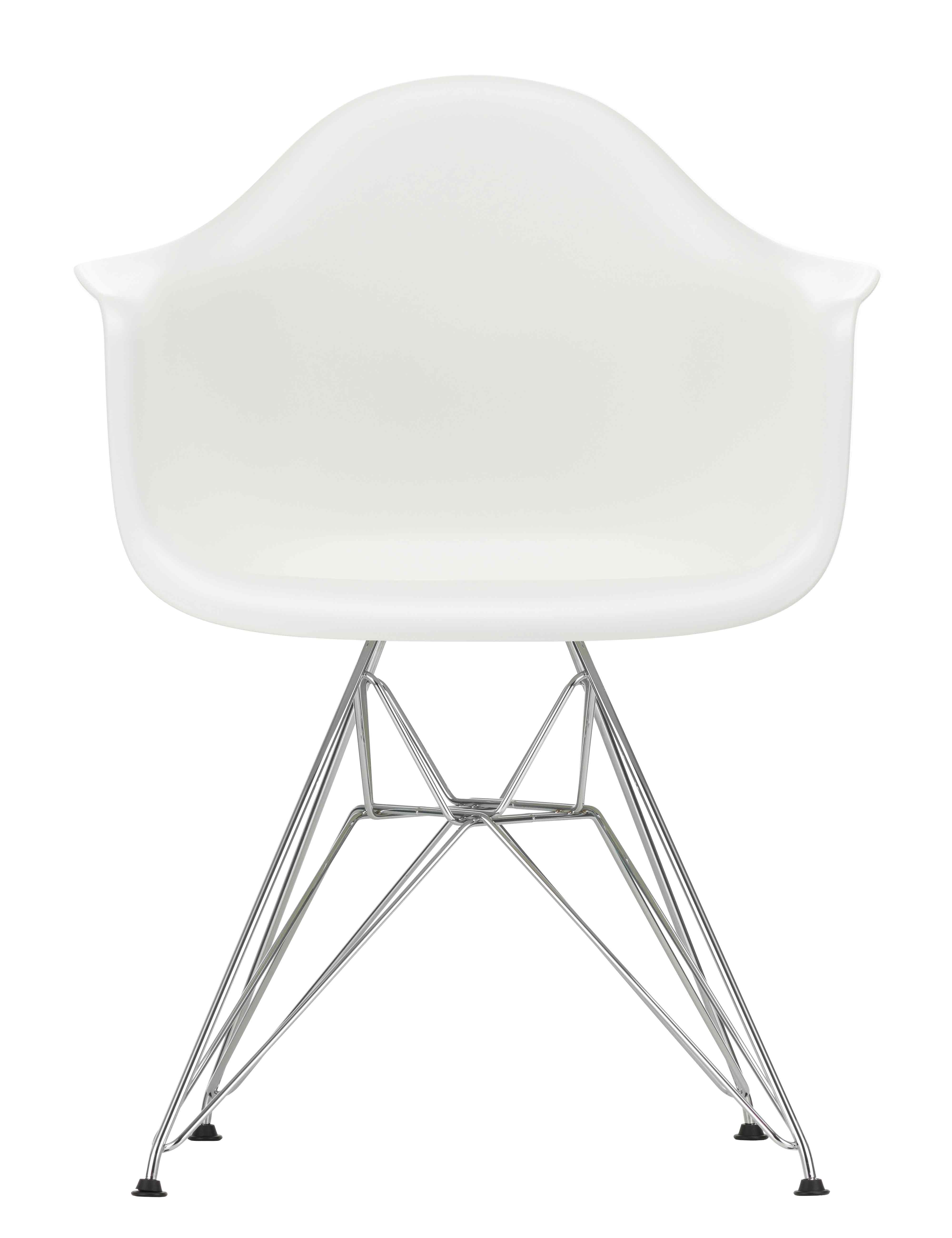 Designerstuhl Side chair DAR in weiss mit Metalluntergestell von Vitra jetzt im LHL Onlineshop kaufen – Vorderansicht