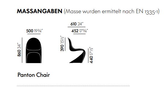 Designerstuhl Panton chair aus Plastik in weiss von Vitra im LHL-Shop –  NEUE Masse