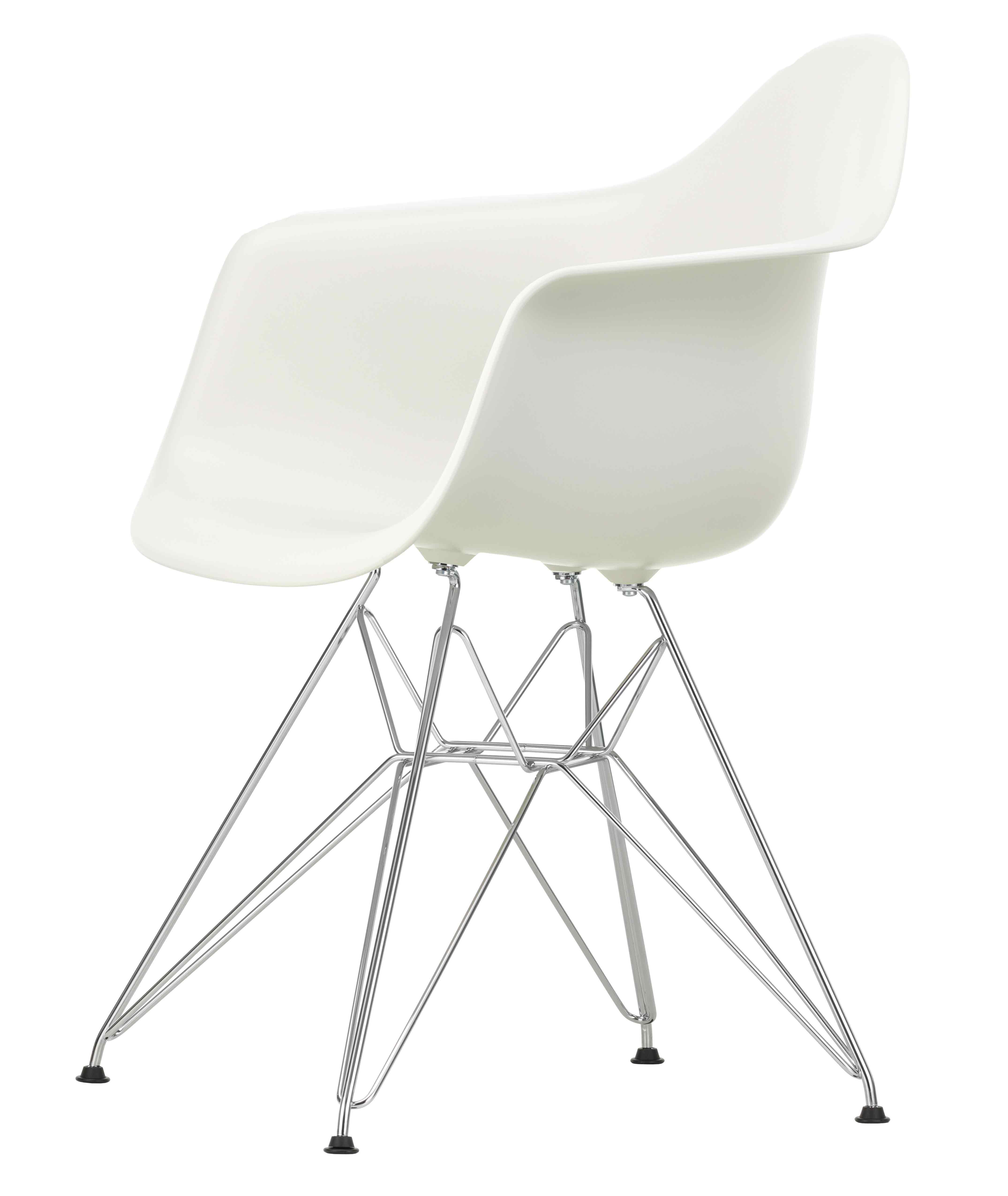 Designerstuhl Side chair DAR in weiss mit Metalluntergestell von Vitra jetzt im LHL Onlineshop kaufen – Schraegansicht