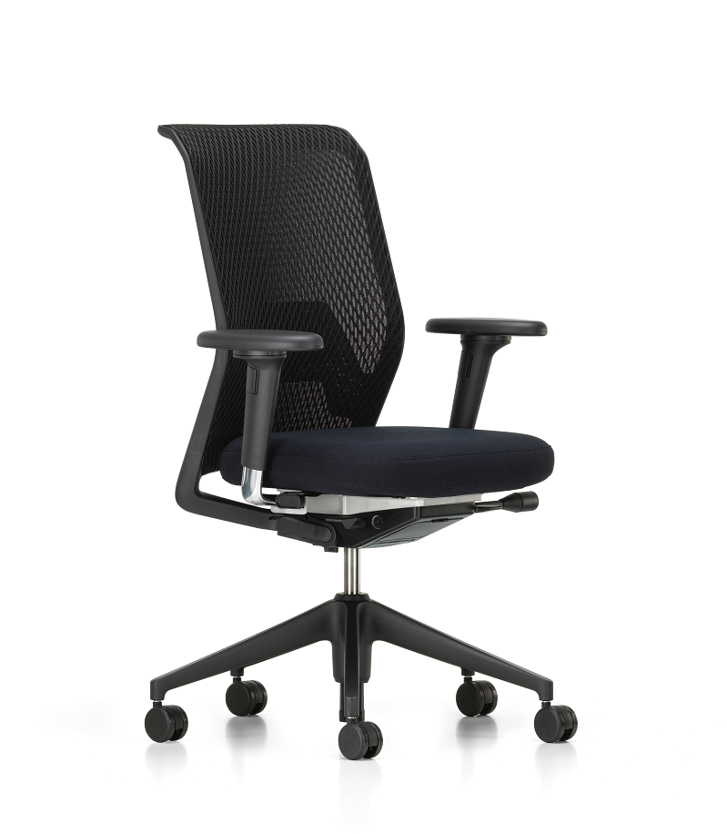 Buerostuhl ID Mesh schwarz von vitra im LHL Onlineshop kaufen - Vorderansicht schraeg