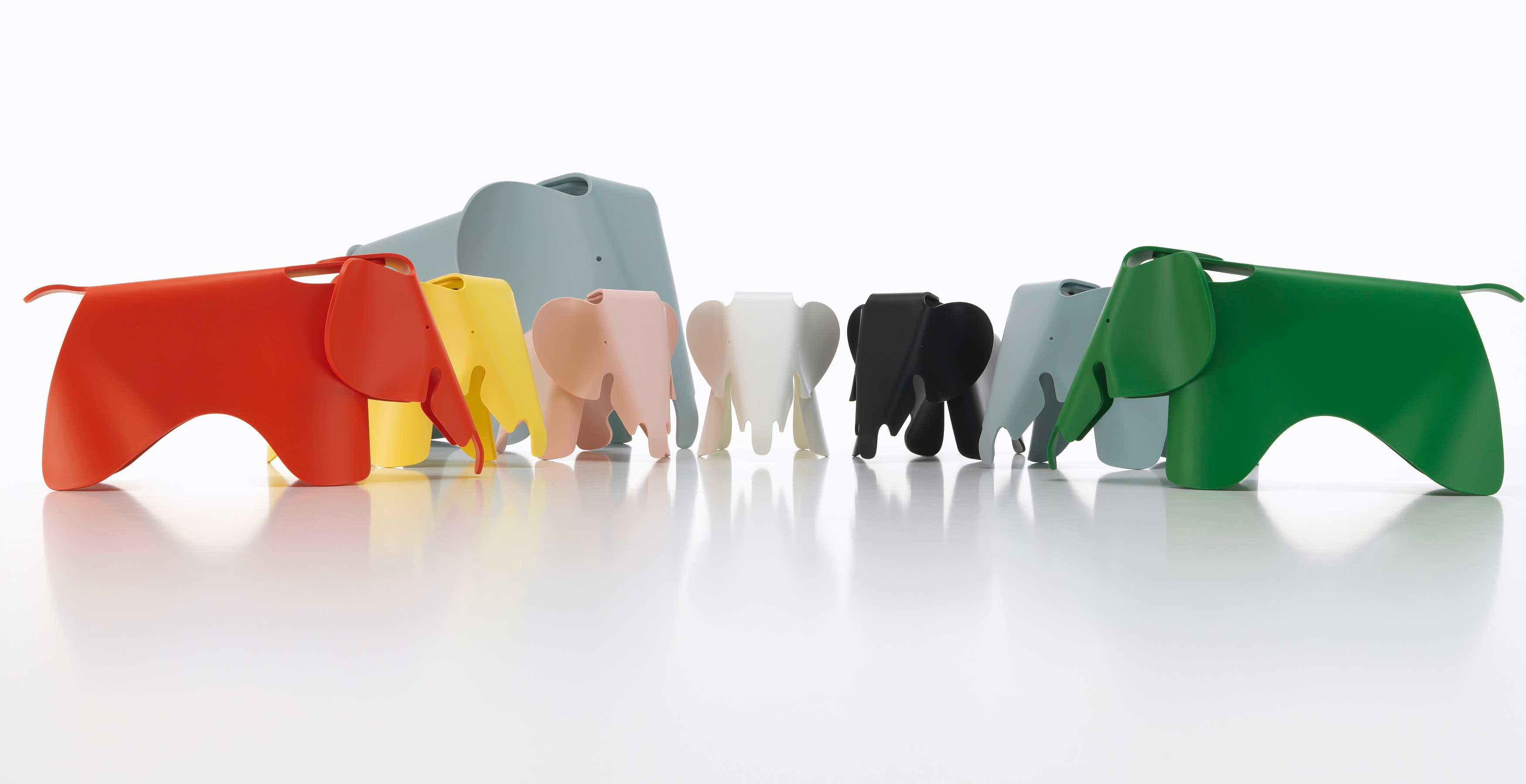 Designobjekt Eames Elephant von Vitra im LHL Onlineshop kaufen. Gruppe in Farben