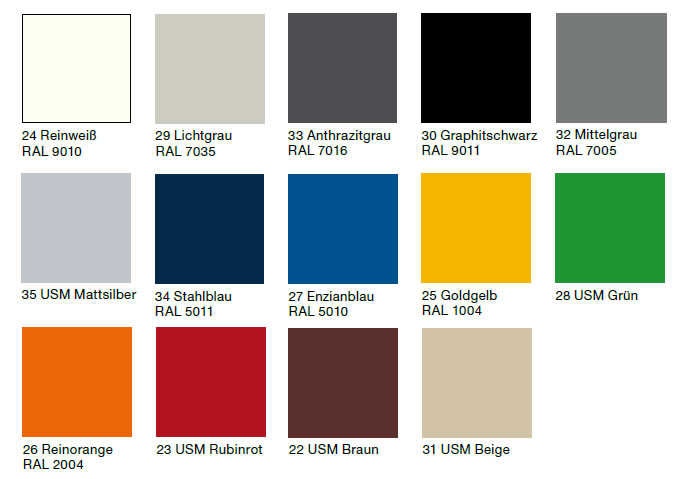 Designer Moebel frei konfigurierbar von USM Haller bei LHL im Onlineshop kaufen  – Auswahl 14 Farben